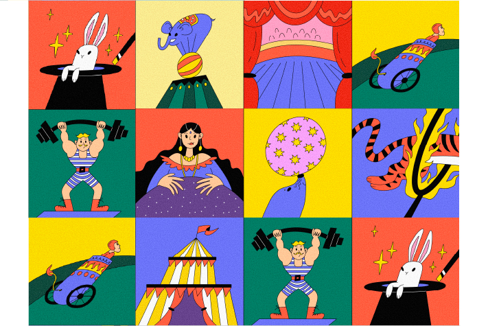 Иллюстрация на тему цирка