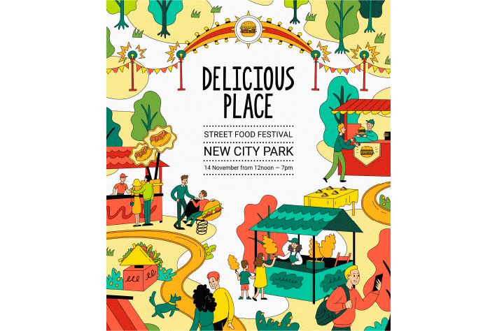 Иллюстрация для фестиваля еды