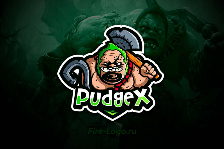 Логотип для киберспортивной команды по дота 2 PudgeX