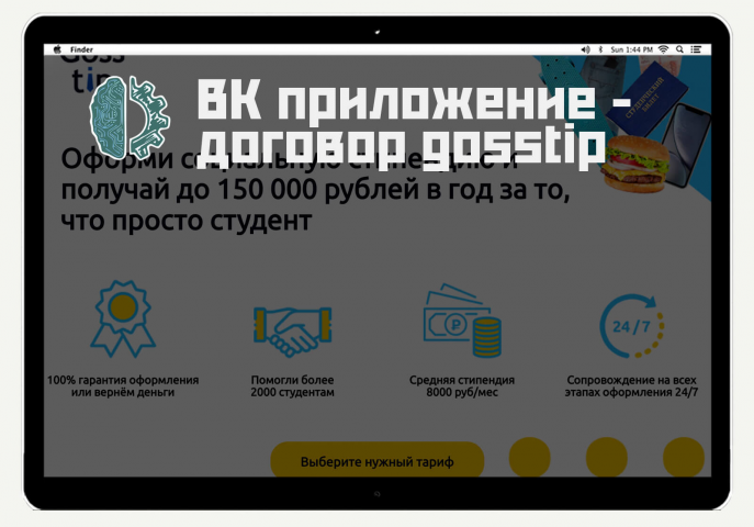 ВК приложение — договор gosstip