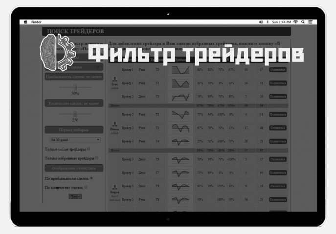 Фильтр трейдеров