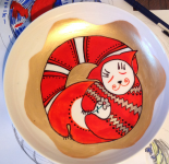 Тарелка "Кот". Авторская роспись.