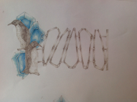 Фрагмент браслета. Белое золото, бриллианты, топазы.