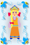 Эскиз (иллюстрация) русского нац.костюма, СоrelDraw.