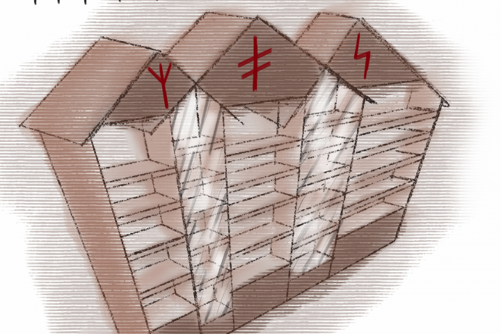 Скетчинг - книжные стеллажи