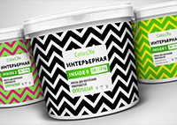 Концепт дизайна этикетки для красок