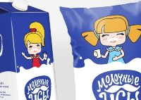 Концепт дизайна упаковки молока