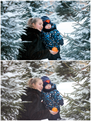 Зимняя ретушь