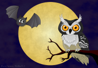 Отрисовка персонажей в CorelDraw сова