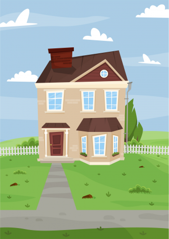 Дом - векторная иллюстрация