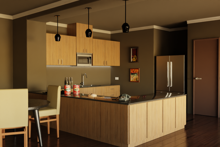 3D визуализация кухни