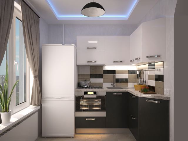 Дизайн маленькой кухни