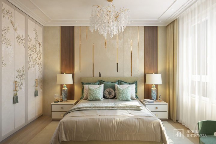 Дизайн спальни ар-деко