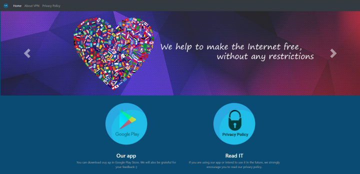 Сайт для VPN-приложения