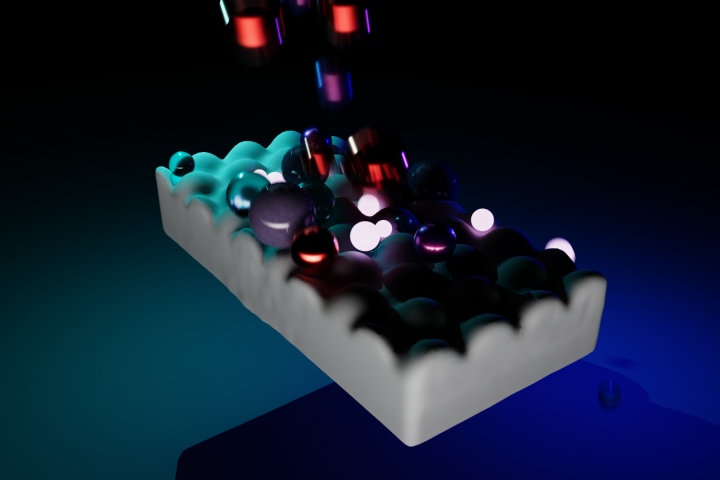 Симуляция губки и шаров