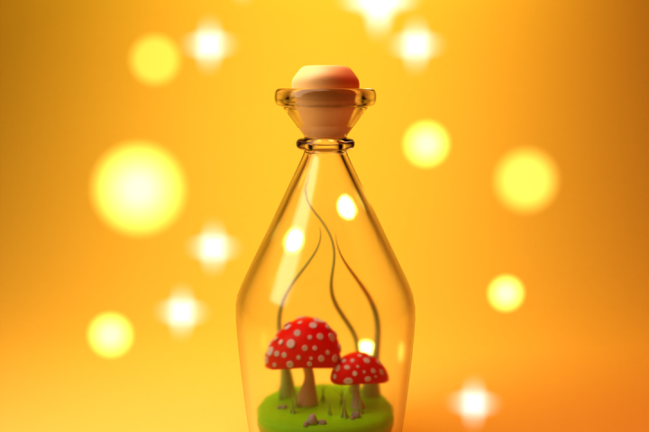 Mushrooms in Bottle