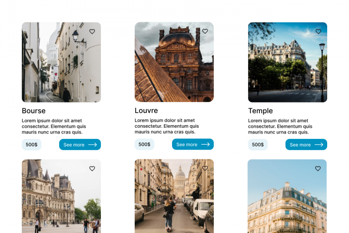 Дизайн сайта для агентства по аренде недвижимости в Париже.