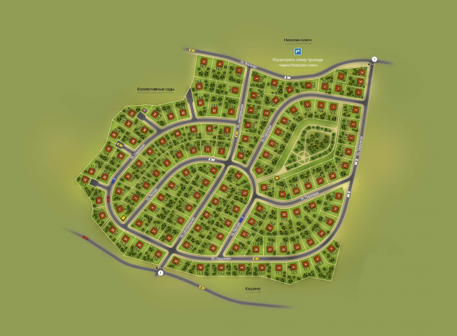 Генплан коттеджного поселка