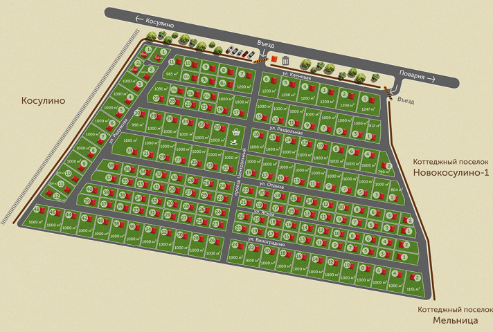 Генплан коттеджного поселка