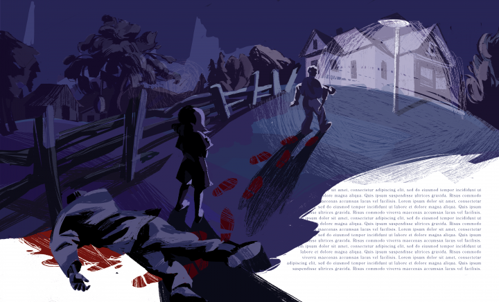 Разворотная иллюстрация к произведению "Убить Пересмешника"