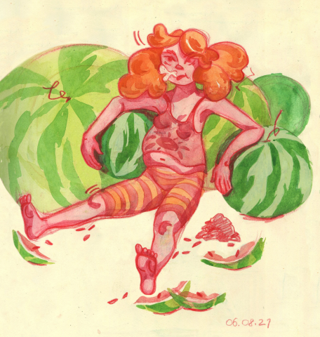 Арбузная иллюстрация!