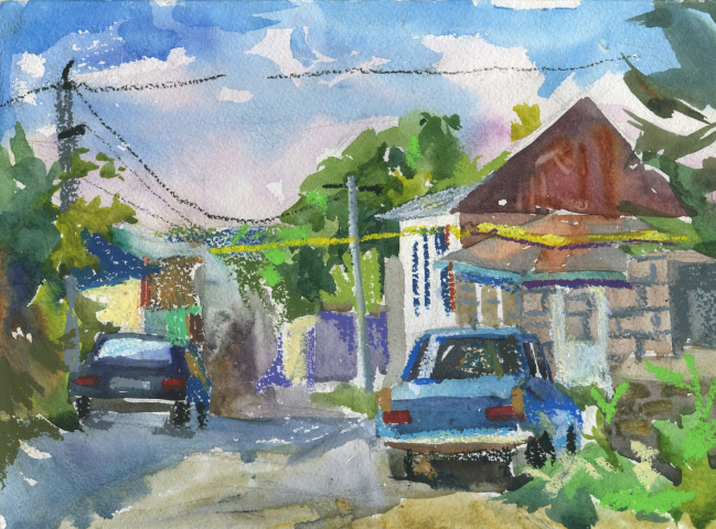 Этюд в смешанной технике