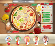 Игра — конструктор пиццы для Sbarro.