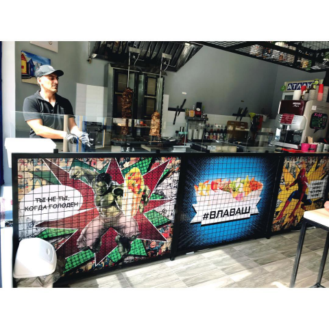 Оформление барной стойки в закусочной