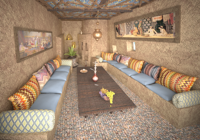 Интерьер кафе в восточном стиле