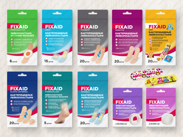 Линейка пластырей Fixaid