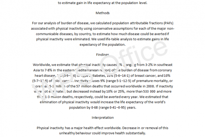 Перевод одной из статей журнала "Lancet"