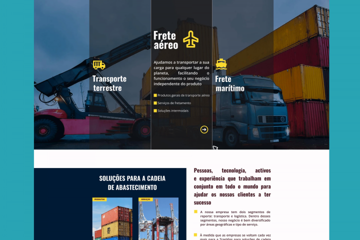Разработка дизайна сайта логистической компании