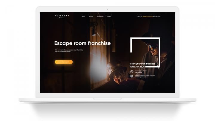 Дизайн лэндинга франшизы