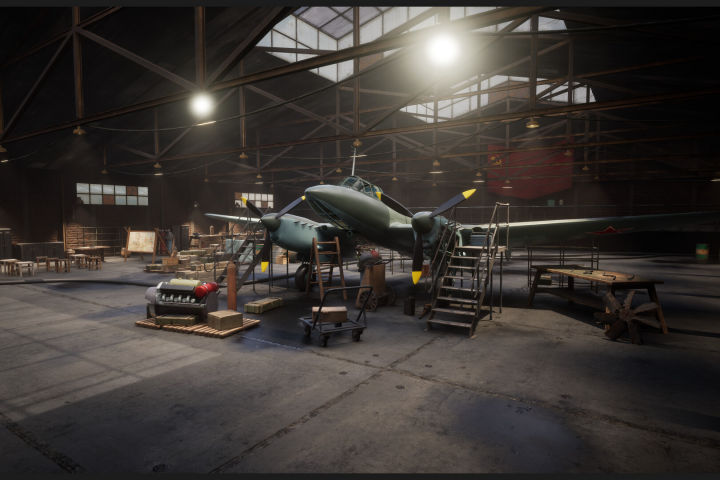 USSR PE2 hangar