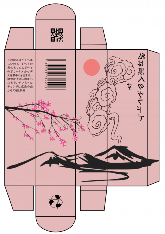 Развёртка для упаковки японских духов "Sakura"