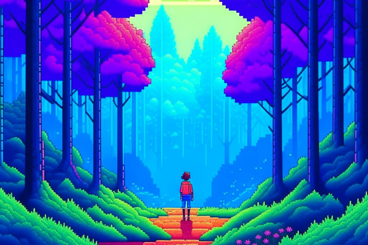 Man in woods