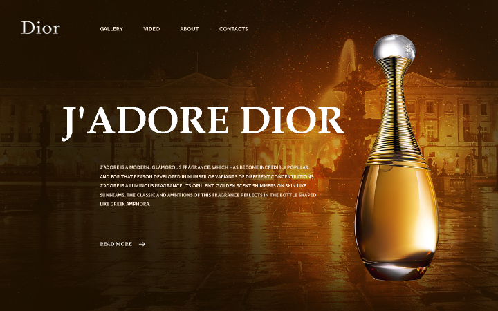 баннер для  компании dior