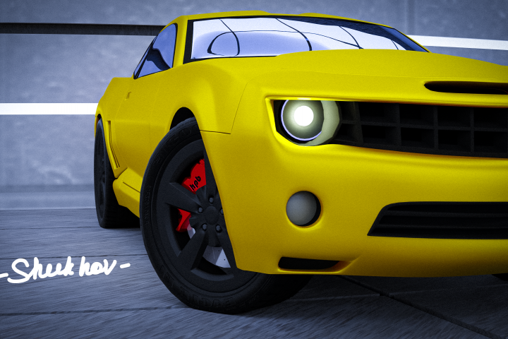 Модель chevrolet camaro в Blender 3d