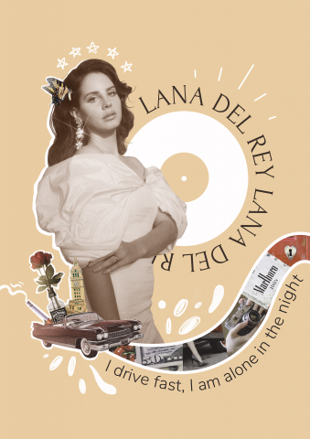 Музыкальный плакат Lana del Rey