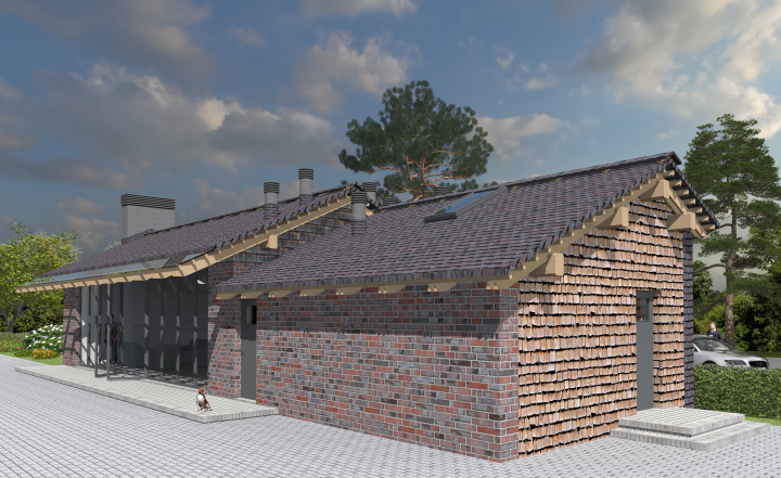 Здание с BBQ и квартирой для персонала