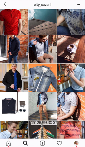 Создание контента для магазина мужской одежды City Savani