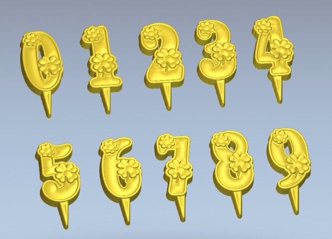 Цифры с клевером