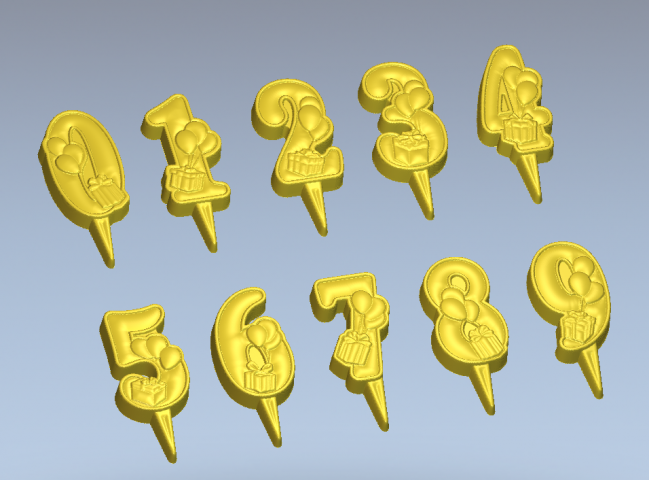 Свечи тортовые с подарками