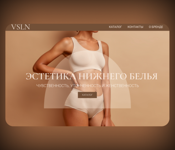Сайт для магазина нижнего белья “VSLN”
