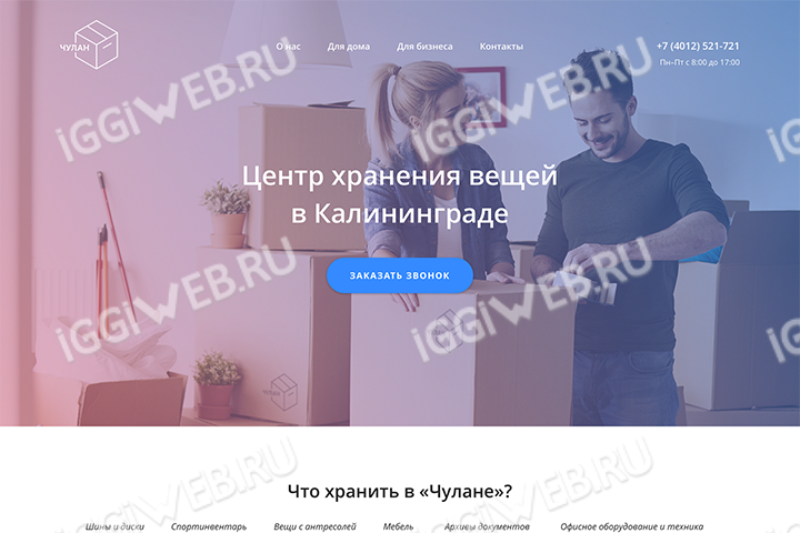 Визитка на WP