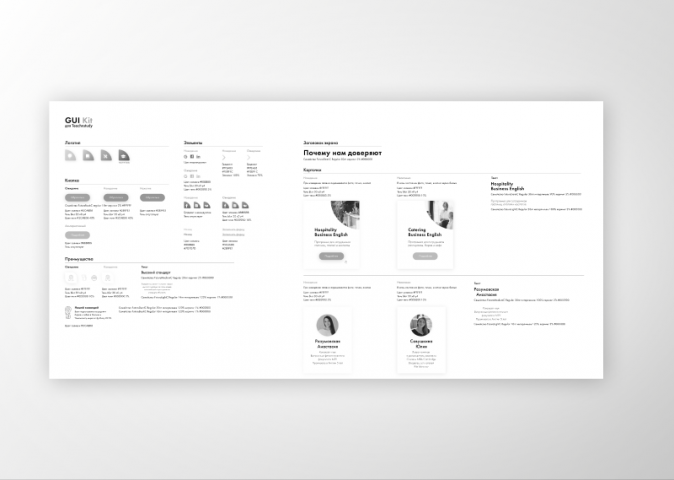 GUI Kit для Landing Page