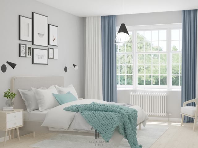 Интерьер спальни в скандинавском стиле