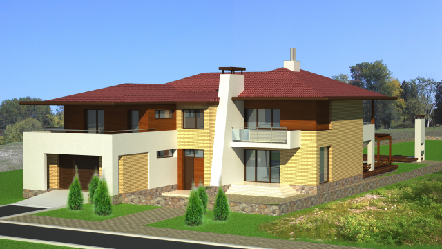 Дом с дымоходом