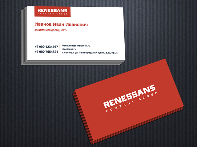 Визитка для Renessans company group