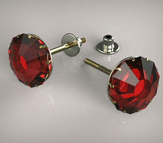 Золотые серьги с камнями